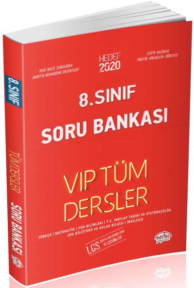 Editör 8. Sınıf VİP Tüm Dersler Soru Bankası Kırmızı Kitap YENİ